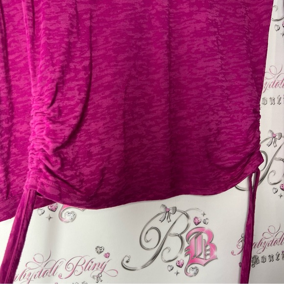 F&F activewear top lightweight rutched on sides cinching size USA 6.πππ - Picture 5 of 8
